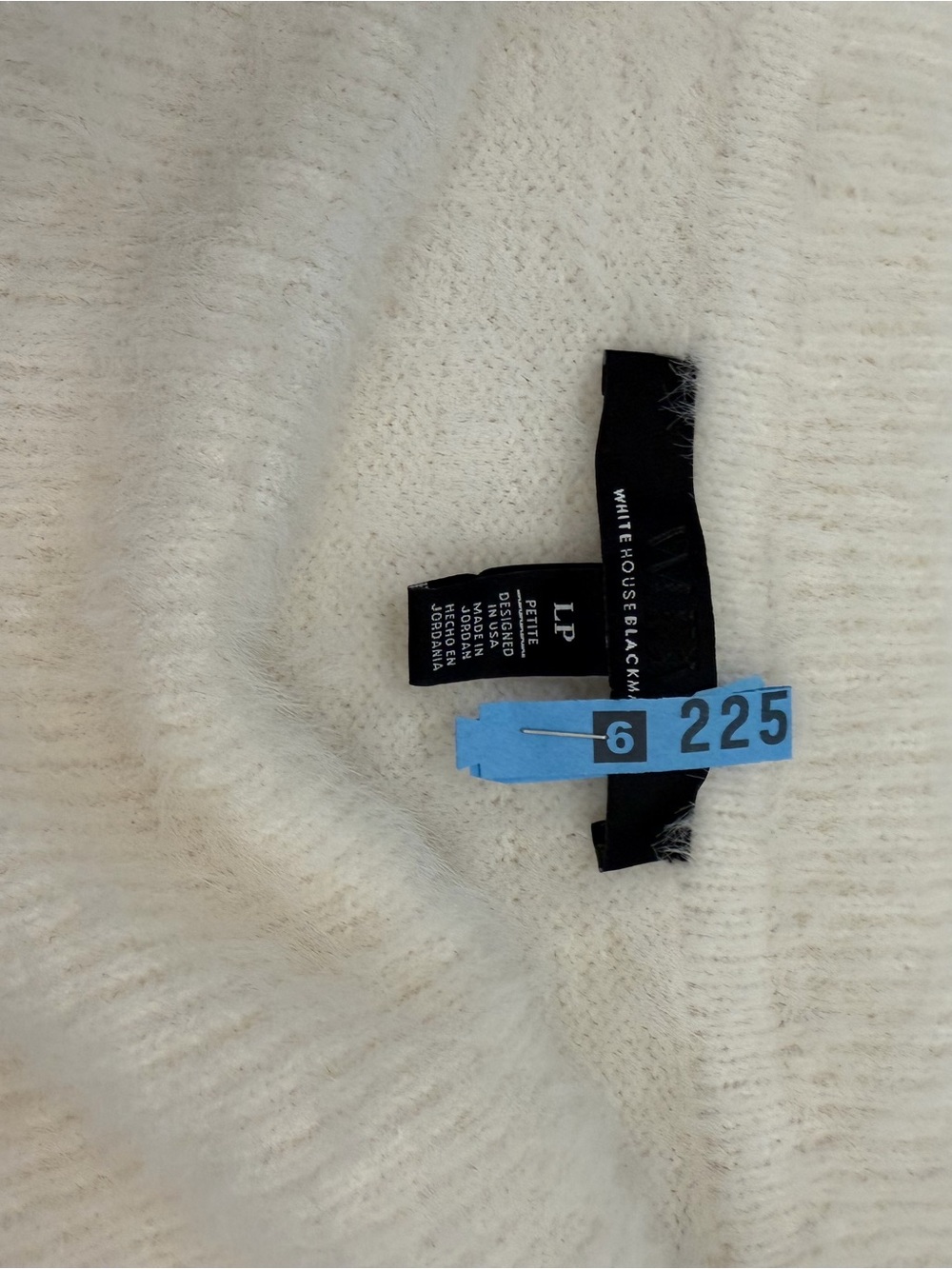 White House Black Market Women's Cream Crewneck Knit Sweater